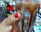 A picture of step 3 of Oreo milkshake without ice cream.