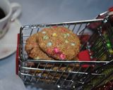 A picture of step 5 of No bake cookies with smarties.