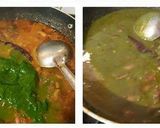 A picture of step 5 of Rajma Palak curry.