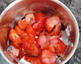 A picture of step 1 of Strawberry Srikhand.