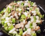 A picture of step 4 of Lauren's Chicken Stroganoff.