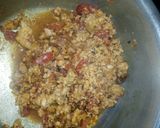 A picture of step 6 of Keema Daal Pulao.