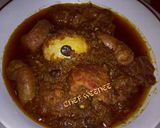 A picture of step 13 of Ofada Sauce with Assorted meat.