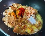 A picture of step 3 of Muri Ghonto : Fish Head curry with Gobindobhog Rice.