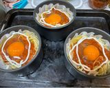 A picture of step 3 of North African Baked Eggs with Spaghetti.