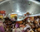 A picture of step 2 of Kala chana chaat black chickpea salad.