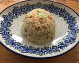 A picture of step 5 of Fried Rice with Leftover vegetables.