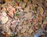 A picture of step 2 of Colourful fireless vegetable canapes chat.
