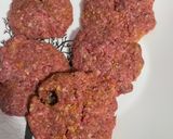 A picture of step 1 of Salisbury steaks/ hamburger steaks.