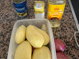 Jamoncitos de pollo con patatas estofadas