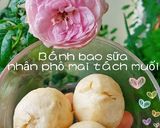 Hình bước làm 5 của món Bánh bao sữa nhân phô mai tách muối