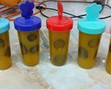A picture of step 6 of Muskmelon Grapes Popsicles.