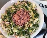 Une image de l'étape 11 de Salade de puntarelle endives rouges fenouil tomates et jambon blanc sauce oignon.