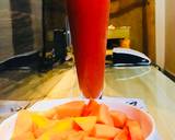 Apple Watermelon Juice With bowl of papayarefreshing,nutritious Fiber rich breakfast recipe step 2 photo