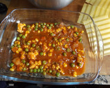 Foto del paso 2 de la receta: Lasaña vegetariana de espinacas, maíz, guisantes y quesos