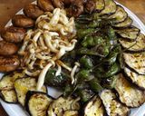 Foto del paso 4 de la receta Parrillada de setas variadas, pimientos de Padrón y berenjena