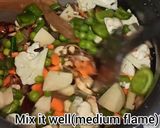 A picture of step 5 of Vegetable Pulao.