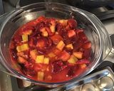 Une image de l'étape 5 de Compote de pêches de vigne et rhubarbe.