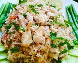 A picture of step 13 of Khao Pad (Thai Fried Rice).
