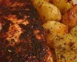 A picture of step 4 of Crispy Salmon.