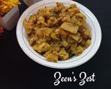 A picture of step 3 of Kaddu and Turai with Methi Sabzi.