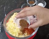 A picture of step 1 of Aloo Chaap.