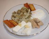 Foto del paso 5 de la receta: Esgarrat de berenjena, huevo escalfado y queso blanco