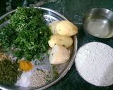 A picture of step 1 of Aloo methi thepla.