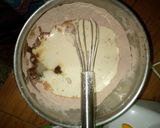 A picture of step 3 of Milo cake.