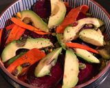 A picture of step 3 of Winter root vegetable salad with pistachios and avocado 🥕🍠.
