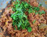 A picture of step 12 of Mutton keema.