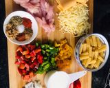 A picture of step 1 of Creamy Chicken Fajita Pasta.