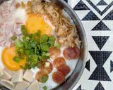 รูปขั้นตอนการทำที่ 6 ของ ไข่กระทะ ณ. ลานกางเต้นท์ ⛺️🍳