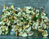 A picture of step 2 of Mushroom pasta with pumpkin sauce (vegan).