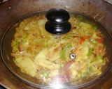 A picture of step 7 of Namkeen sevaiyaan.