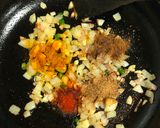 A picture of step 4 of Paneer Kulfa Saag Stir Fry.