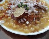 A picture of step 4 of Matar chaat.