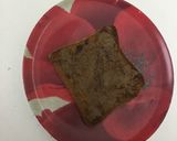 A picture of step 2 of Nutella, honey, and cheese toast.