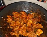 A picture of step 5 of Curry leaves chicken.