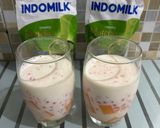 Foto langkah ke 9 dari resep Creamy Matcha with Mango Pudding.