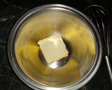 A picture of step 1 of Butterscotch rajbhog ice-cream chocolate cake.