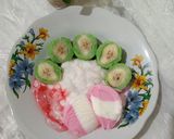Foto langkah ke 6 dari resep Es Pisang Hijau Topping Es Krim.