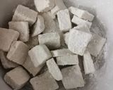 A picture of step 1 of Chilli Tofu.