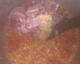 A picture of step 1 of Karelay Gosht.