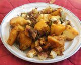 A picture of step 5 of Kohlrabi stir-fried with coconut.