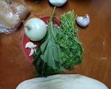 A picture of step 1 of Green Salsa Tamales with Hoja Santa Leaves.
