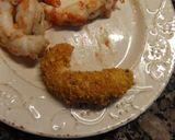 Foto del paso 2 de la receta Langostinos rebozados con kicos y emulsión de quesos