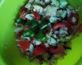 A picture of step 3 of Panzanella.
