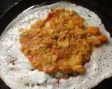 A picture of step 4 of Bhaji Dosa.