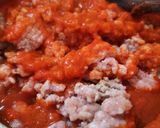 Sült lecsókrémes darált pulyka, laska tésztával, sajttal recept fázis 2 fotója